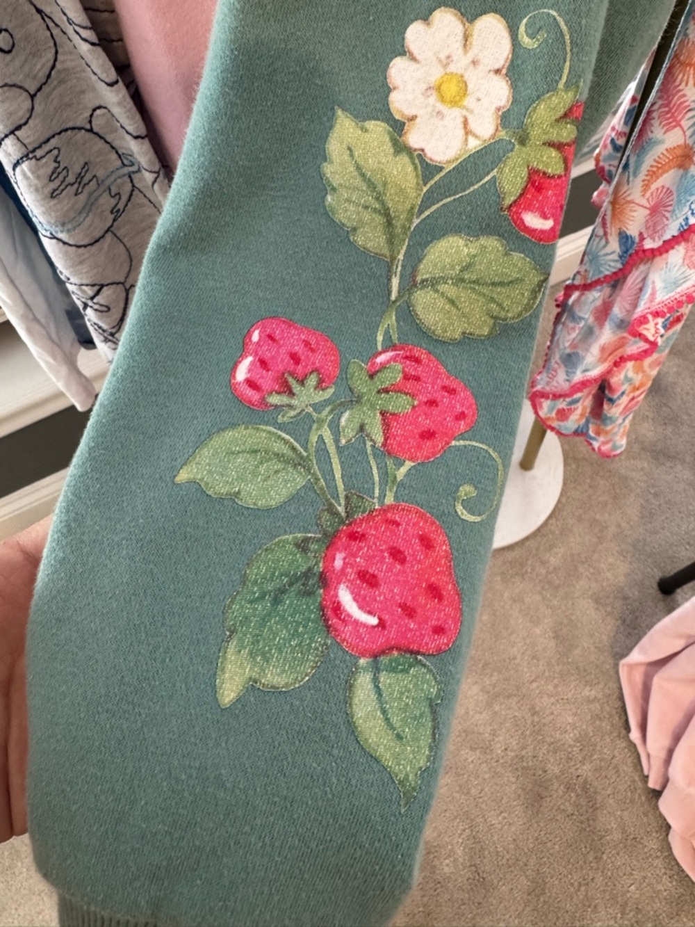 Strawberry Shortcake Crew Sweatshirt Green - Picture 2 of 2